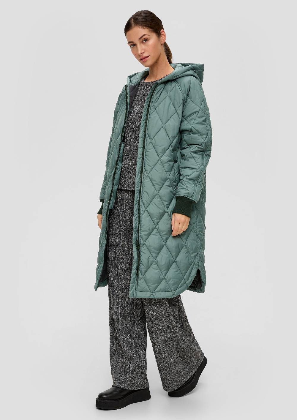 S.Oliver Oversize Mantel mit abgerundetem Saum Verkauf