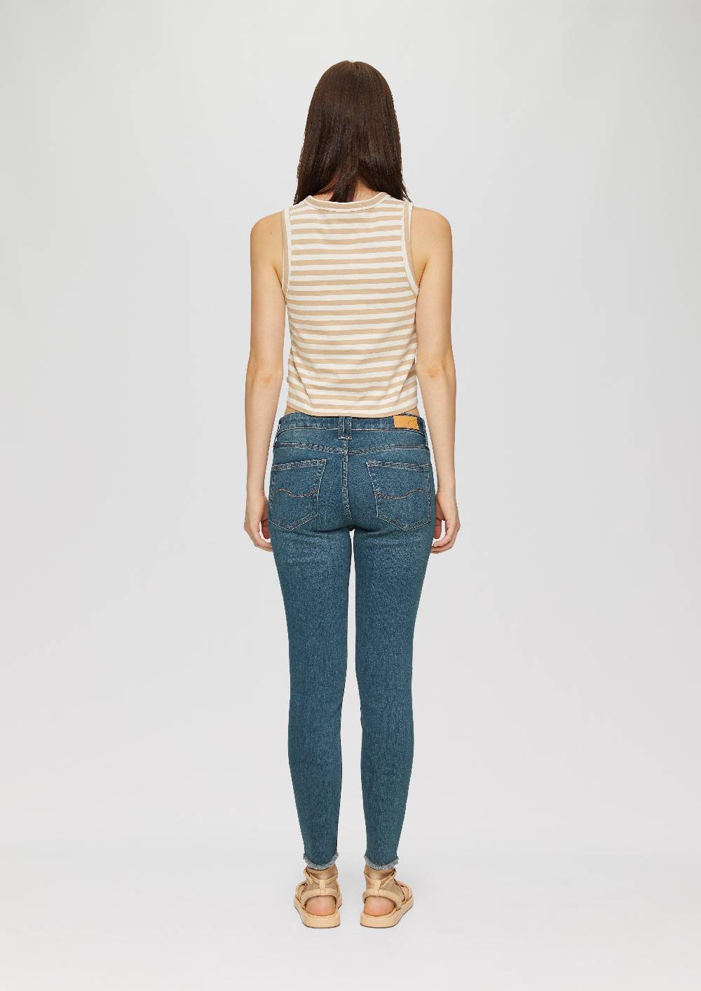 S.Oliver Ankle-Jeans Sadie / Mid Rise / Skinny Leg / Super Stretch Fabrikverkauf