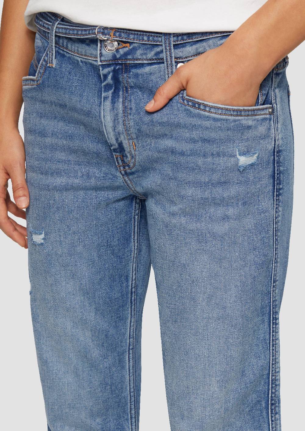S.Oliver Cropped Jeans Karolin / Regular Fit / Mid Rise / Straight Leg Kostenloser Versand