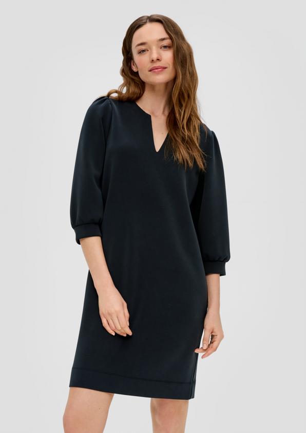 S.Oliver Softshell-Kleid mit V-Ausschnitt