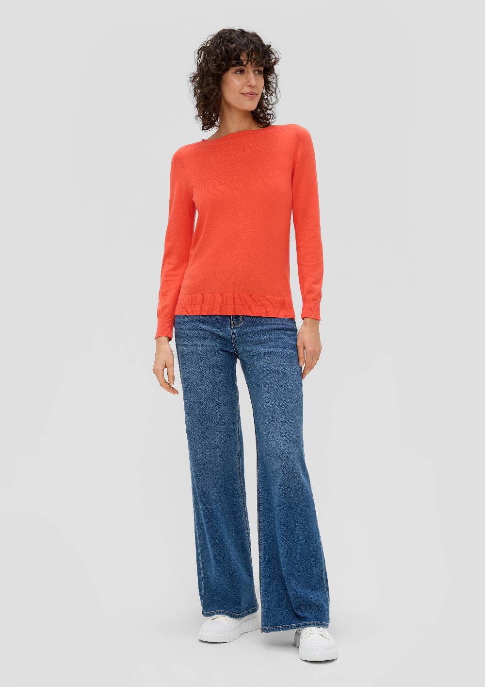 S.Oliver Longsleeve mit U-Boot-Ausschnitt Großer Ausverkauf