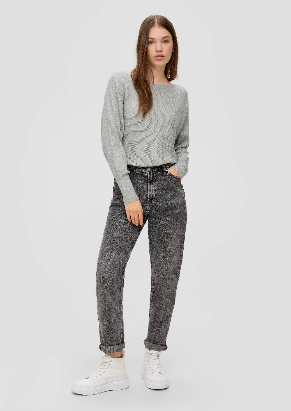 S.Oliver Rippstrickpulli mit Fledermausarm Flash Sale