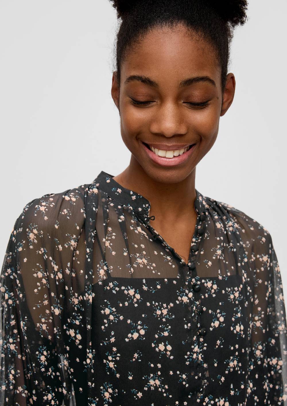 S.Oliver Chiffon-Bluse mit Knöpfen Online Shopping