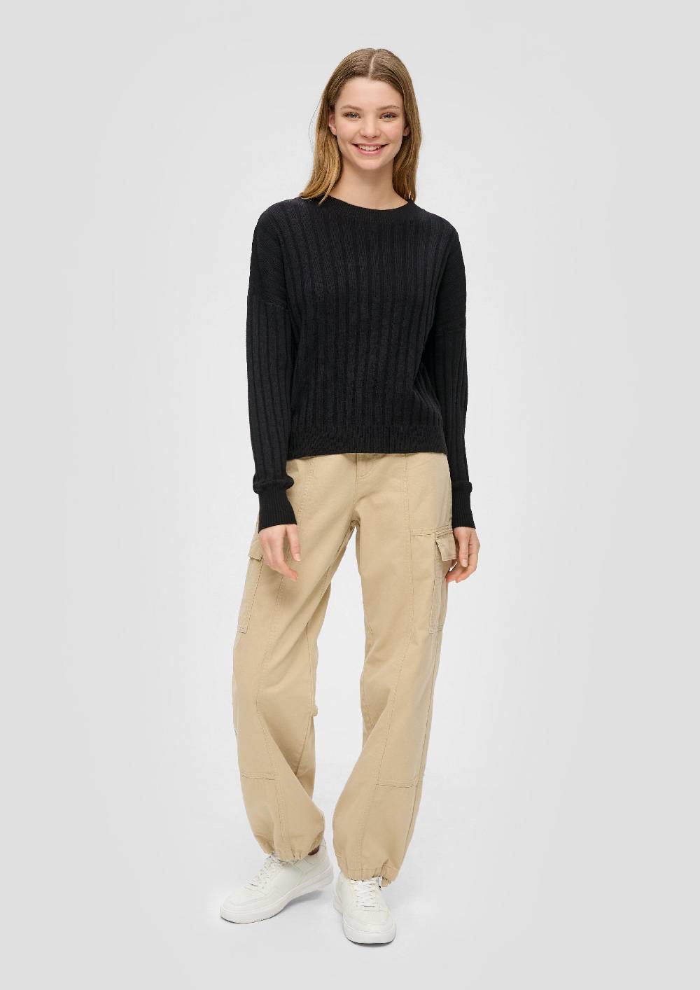 S.Oliver Weicher Strickpullover aus Baumwollmix Black Friday