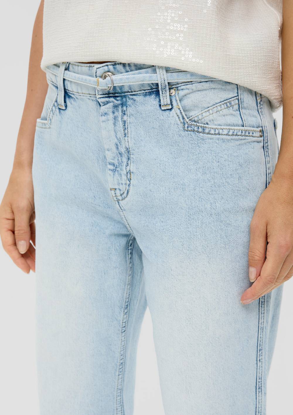 S.Oliver Cropped-Jeans Karolin / Regular Fit / Mid Rise / Straight Leg Lagerräumung