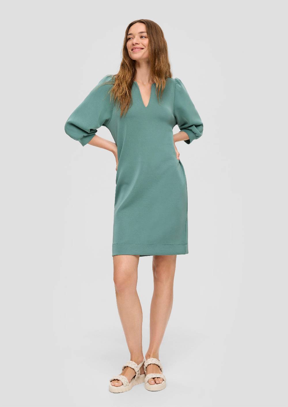 S.Oliver Softshell-Kleid mit V-Ausschnitt Super Sparpreis