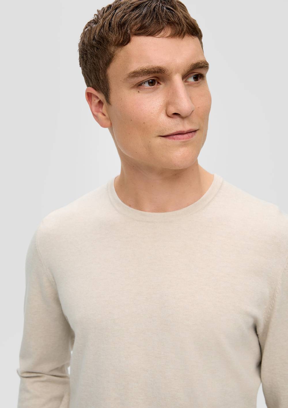 S.Oliver Strickpullover aus Seide mit Crew Neck Kostenlose Rückgabe