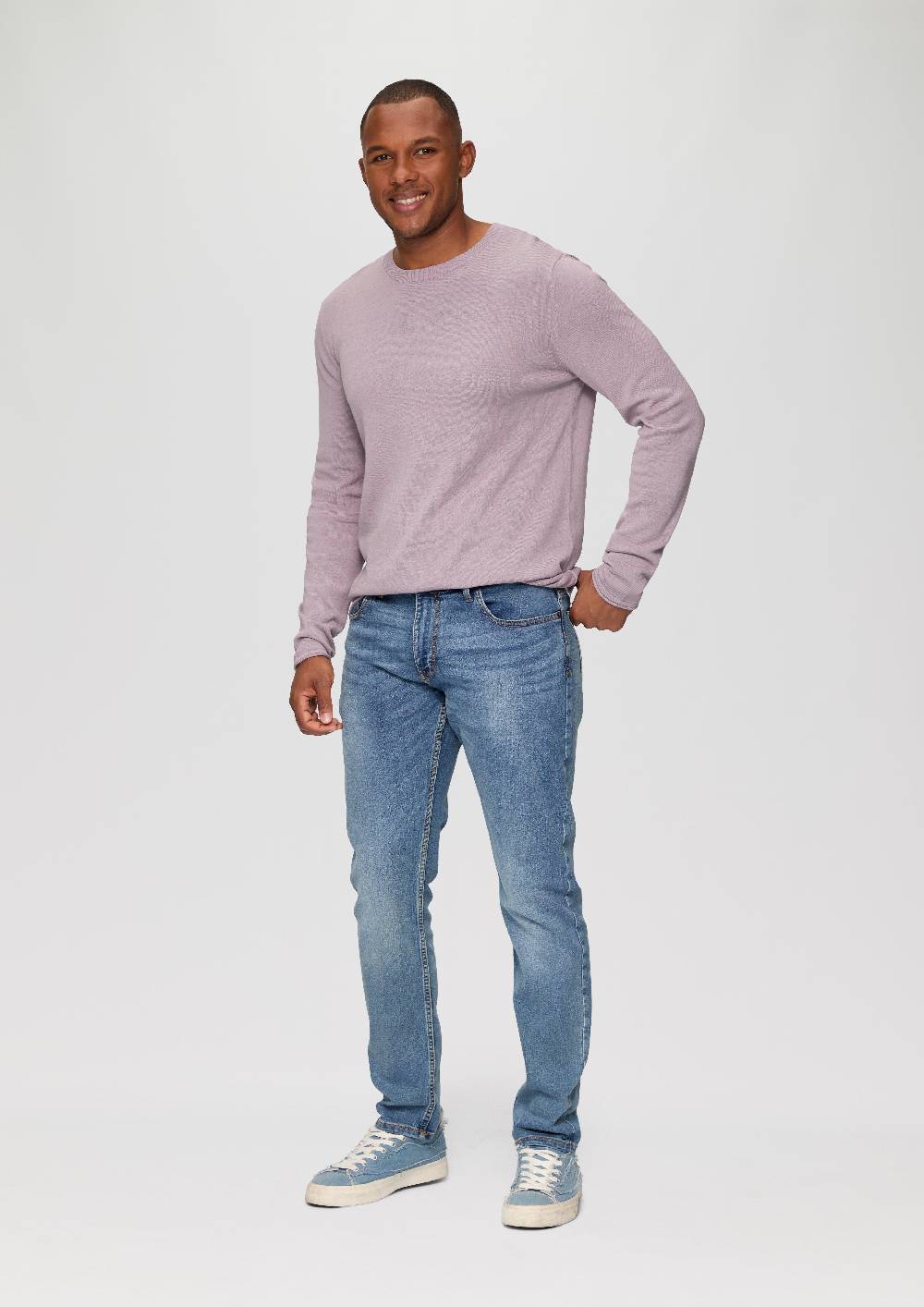 S.Oliver Strickpullover mit Rollsaum und Wascheffekt Begrenzte Freigabe