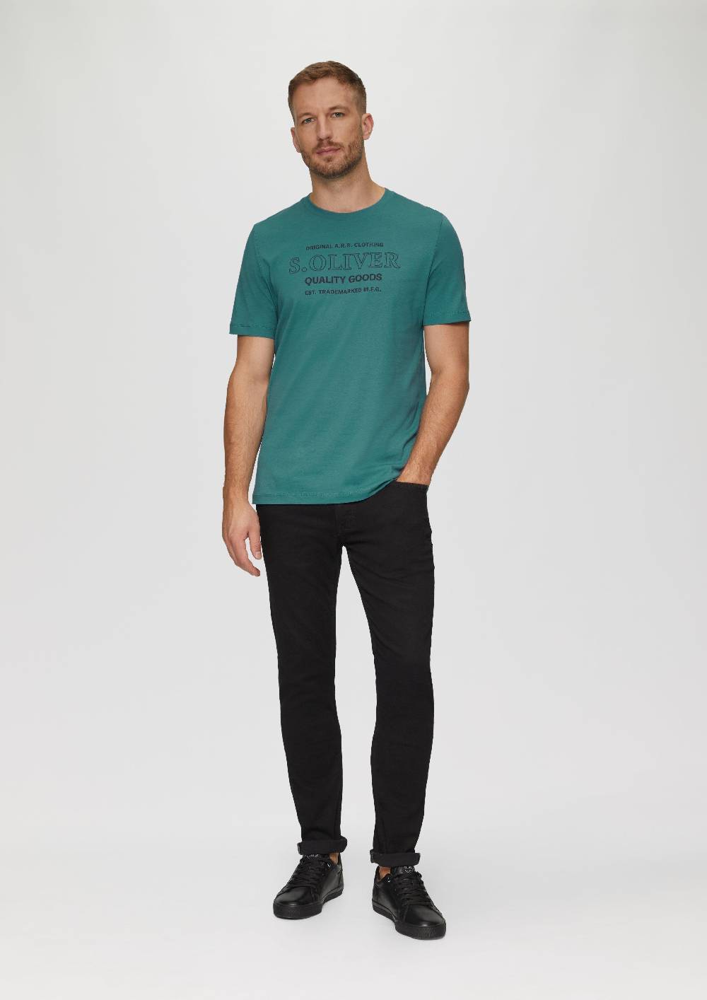 S.Oliver T-Shirt mit Logo-Motiven aus reiner Baumwolle Bis zu 65% Rabatt