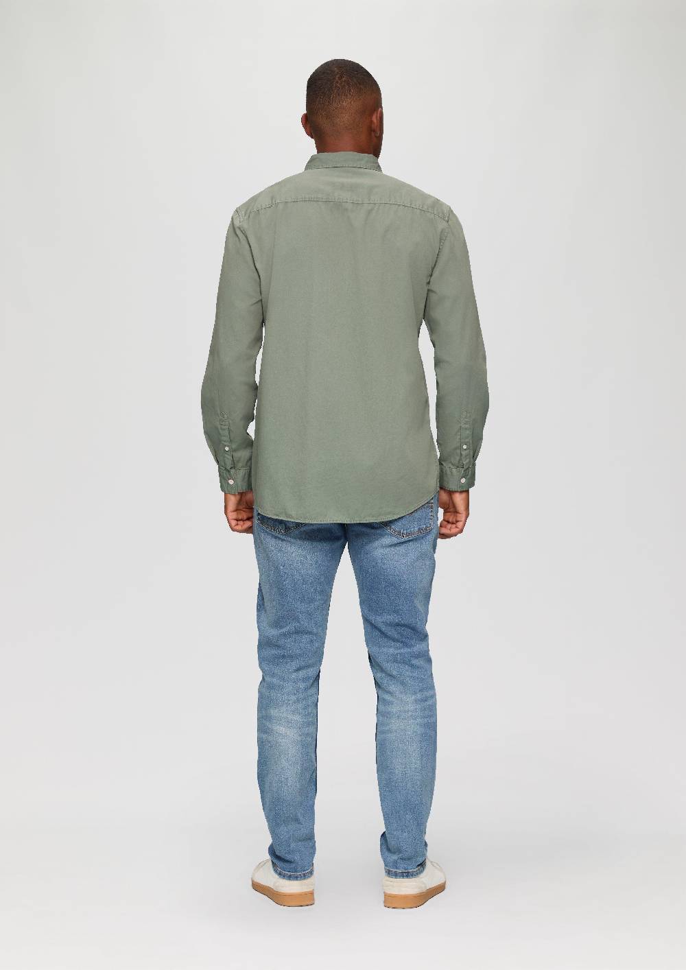 S.Oliver Garment Washed Hemd mit Logo-Stickerei Riesige Rabatte