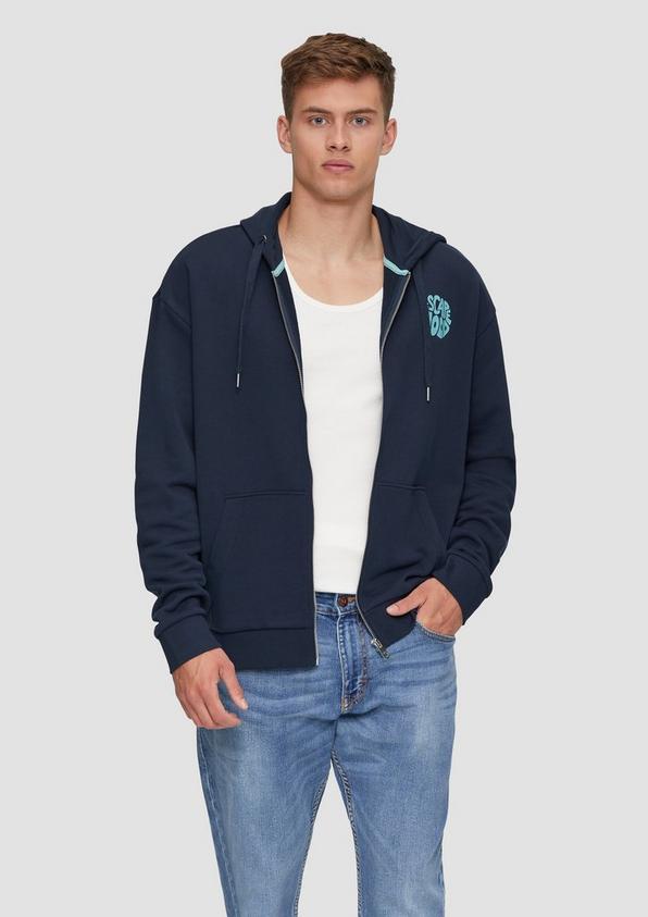 S.Oliver Sweatshirt-Jacke mit Print-Detail Kostenloser Versand international