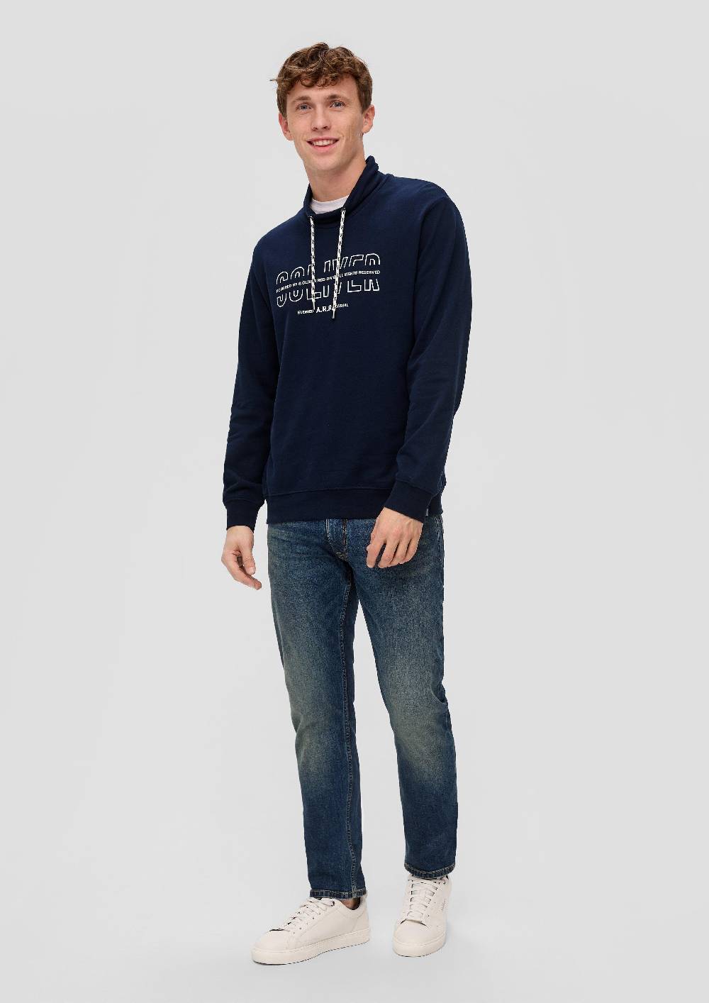 S.Oliver Sweatshirt mit Logo-Print Rabatte dieses Monats