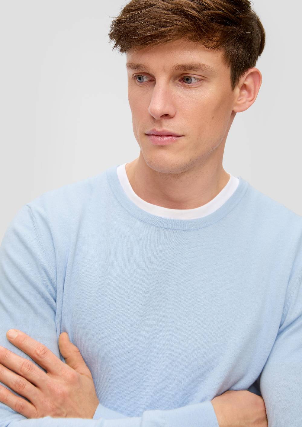 S.Oliver Strickpullover aus Seide mit Crew Neck im Angebot