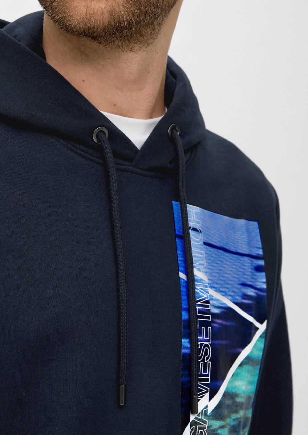 S.Oliver Kapuzensweater mit Labelprint Günstiger Verkauf