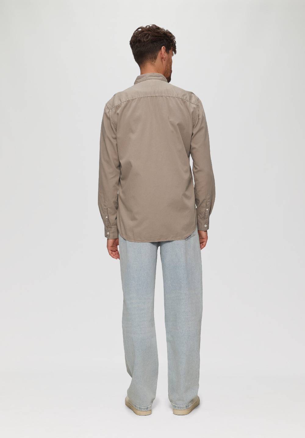 S.Oliver Garment Washed Hemd mit Logo-Stickerei Jubiläumsangebot