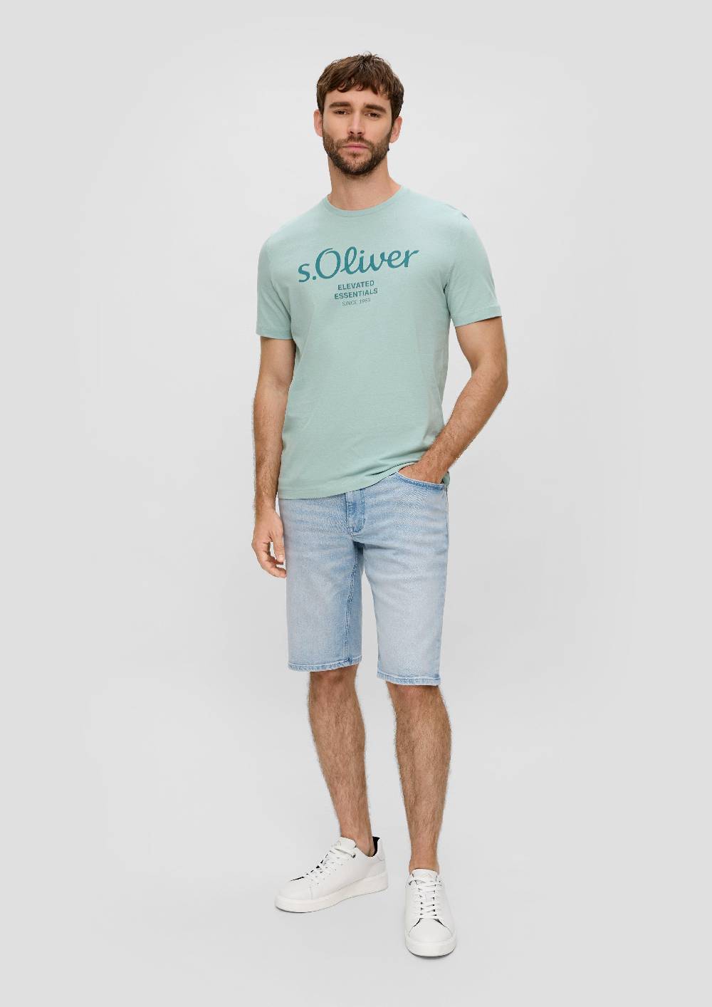 S.Oliver T-Shirt aus Baumwolle mit Label-Print Lagerräumung
