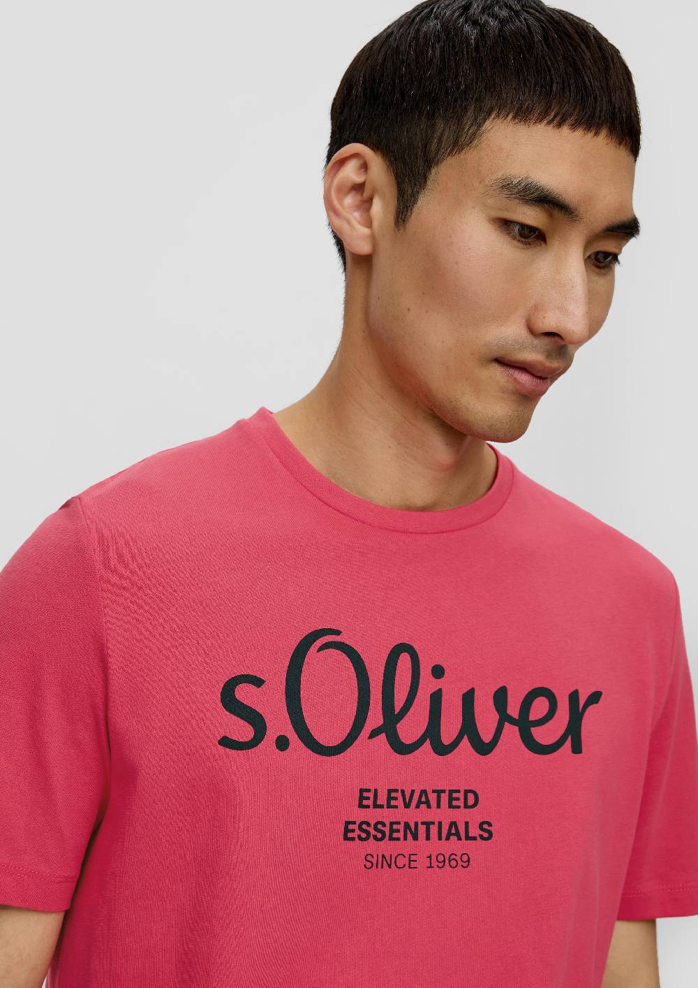 S.Oliver T-Shirt aus Baumwolle mit Label-Print Heißer Verkauf