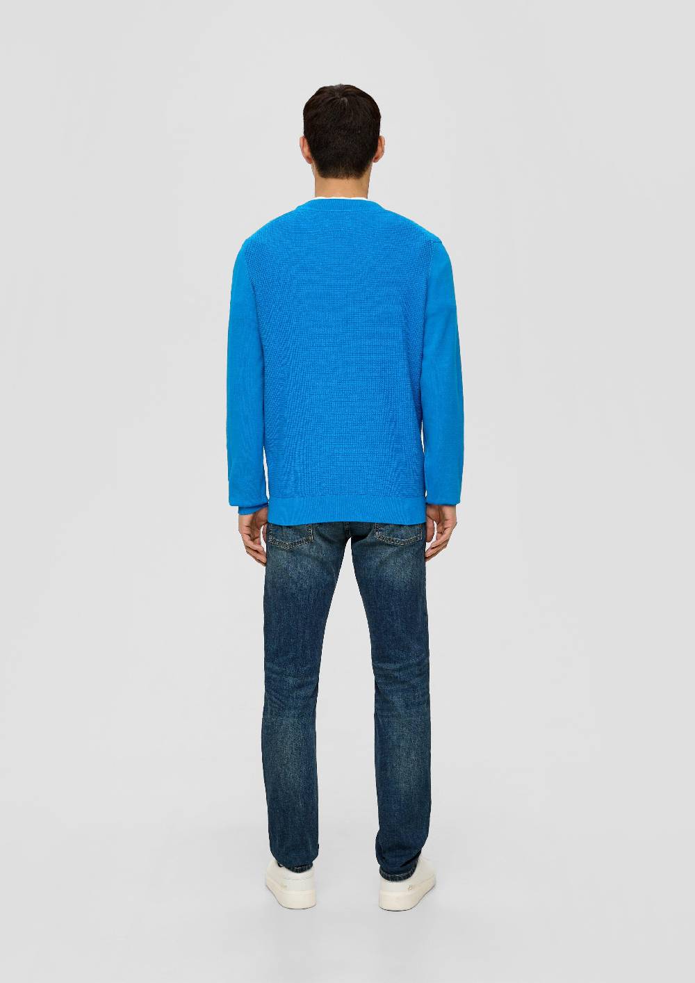 S.Oliver Strickpullover mit Waffelpiqué-Muster Kauf eins, bekomm eins gratis