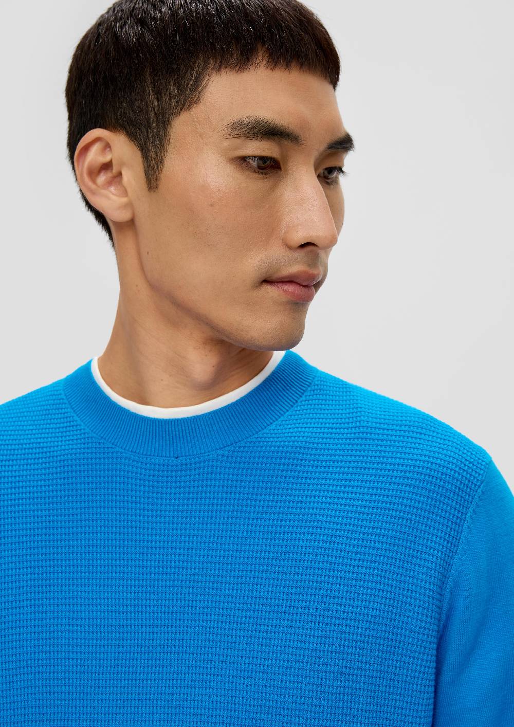 S.Oliver Strickpullover mit Waffelpiqué-Muster Kauf eins, bekomm eins gratis