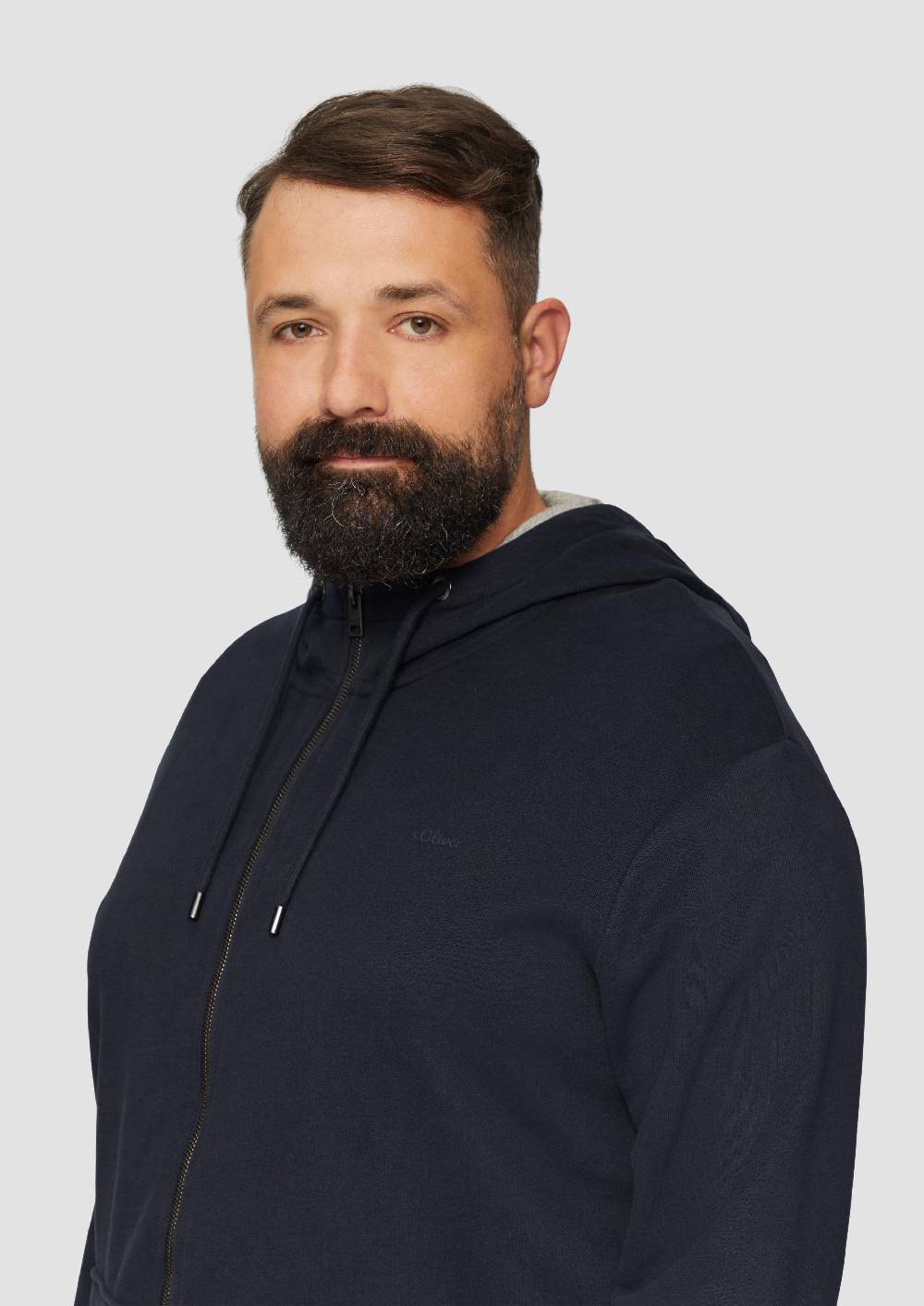 S.Oliver Sweatshirt-Jacke mit Kapuze und Logo Kostenlose Rückgabe