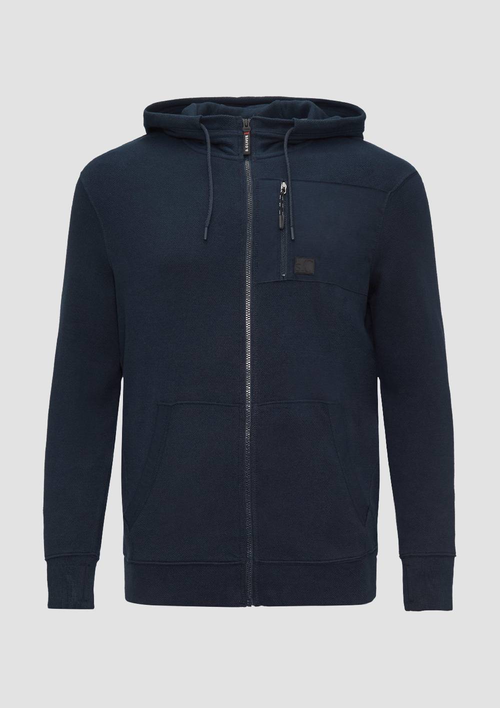 S.Oliver Weiche Sweatshirt-Jacke mit Kapuze Sonderangebot der Fabrik