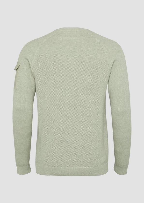 S.Oliver Strickpullover mit aufgesetzter Tasche am Arm Fabrikladen
