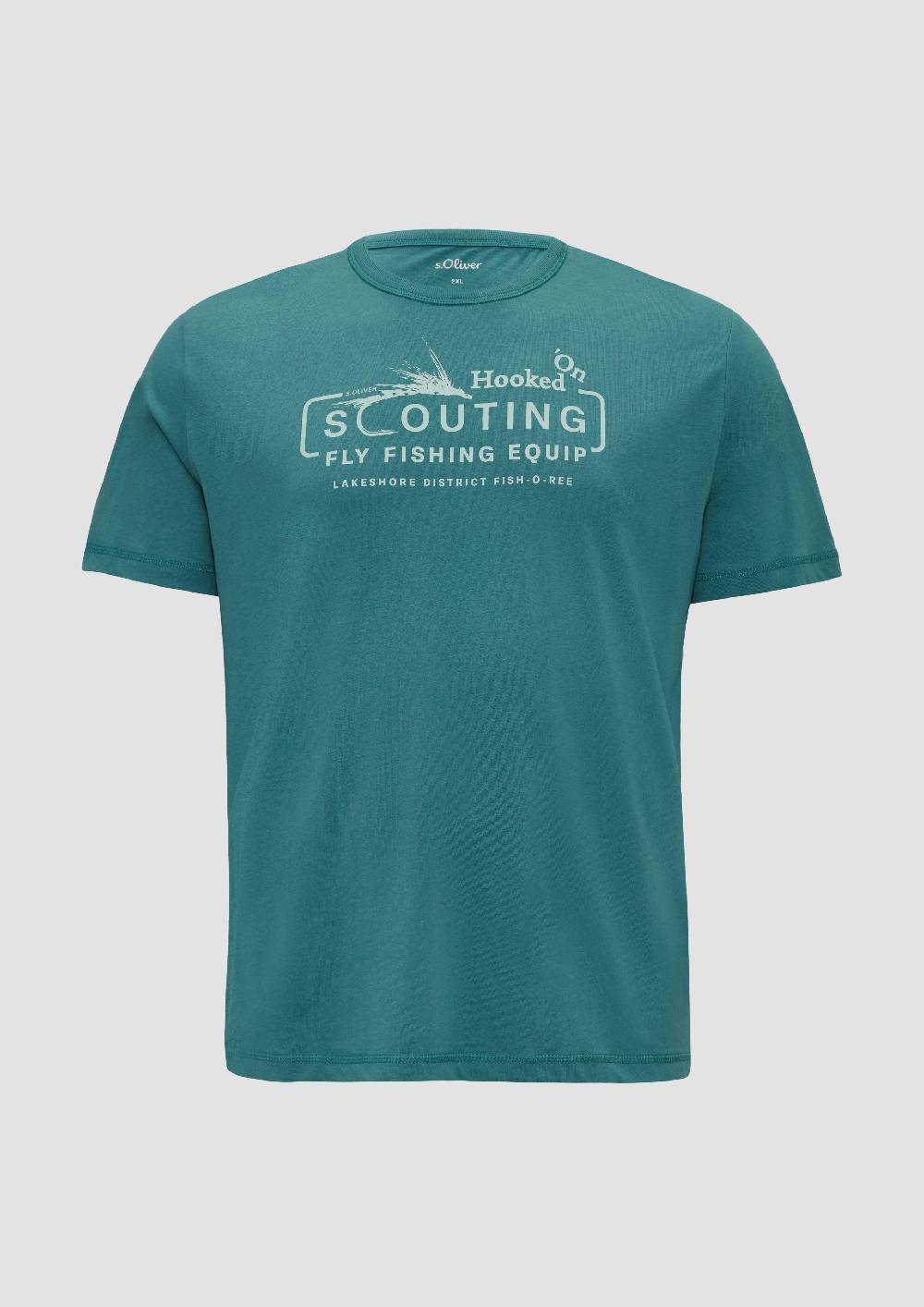S.Oliver Baumwollshirt mit Frontprint Kostenloser Versand