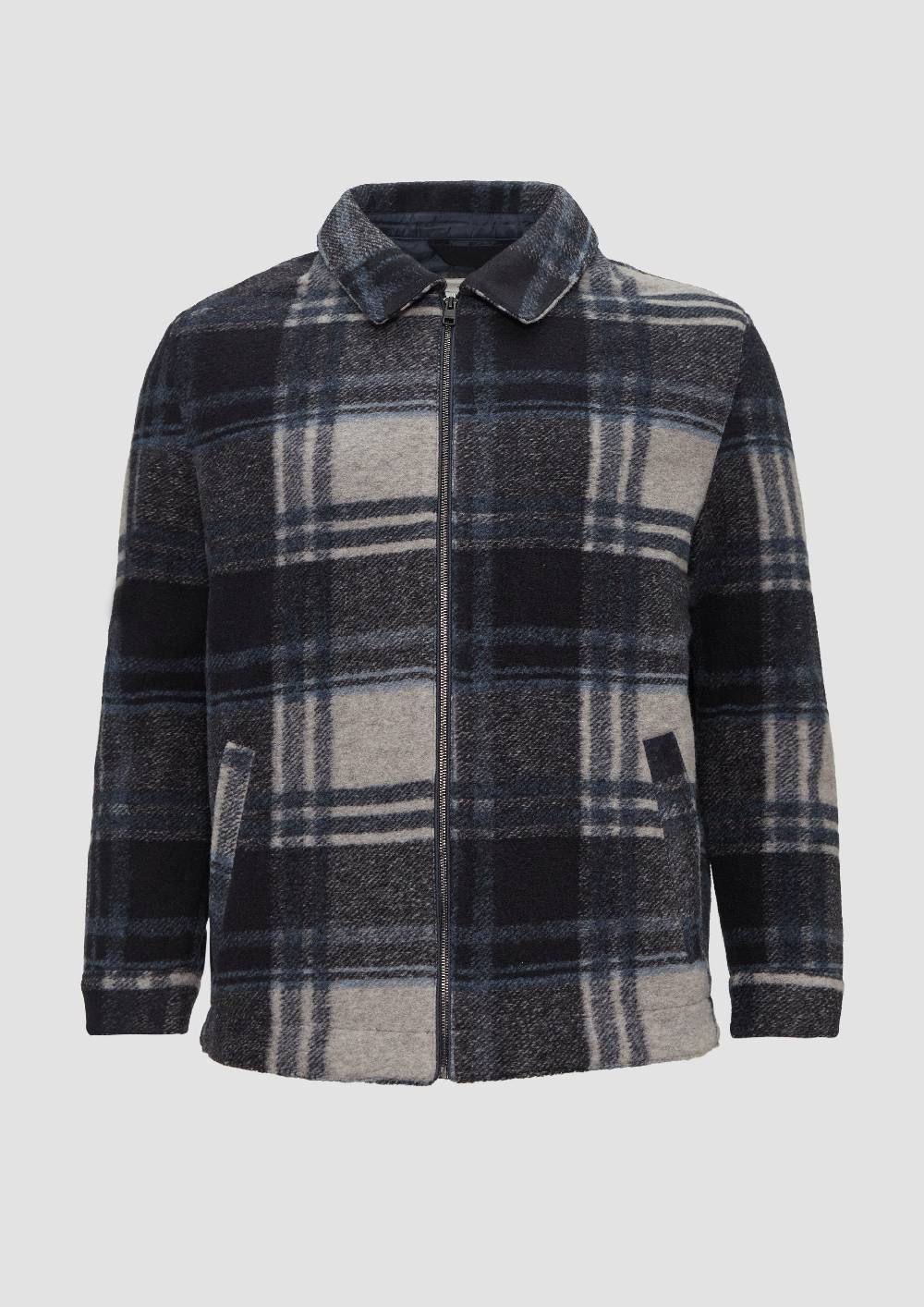 S.Oliver Karierte Hemdjacke aus Wollmix Sonderangebot