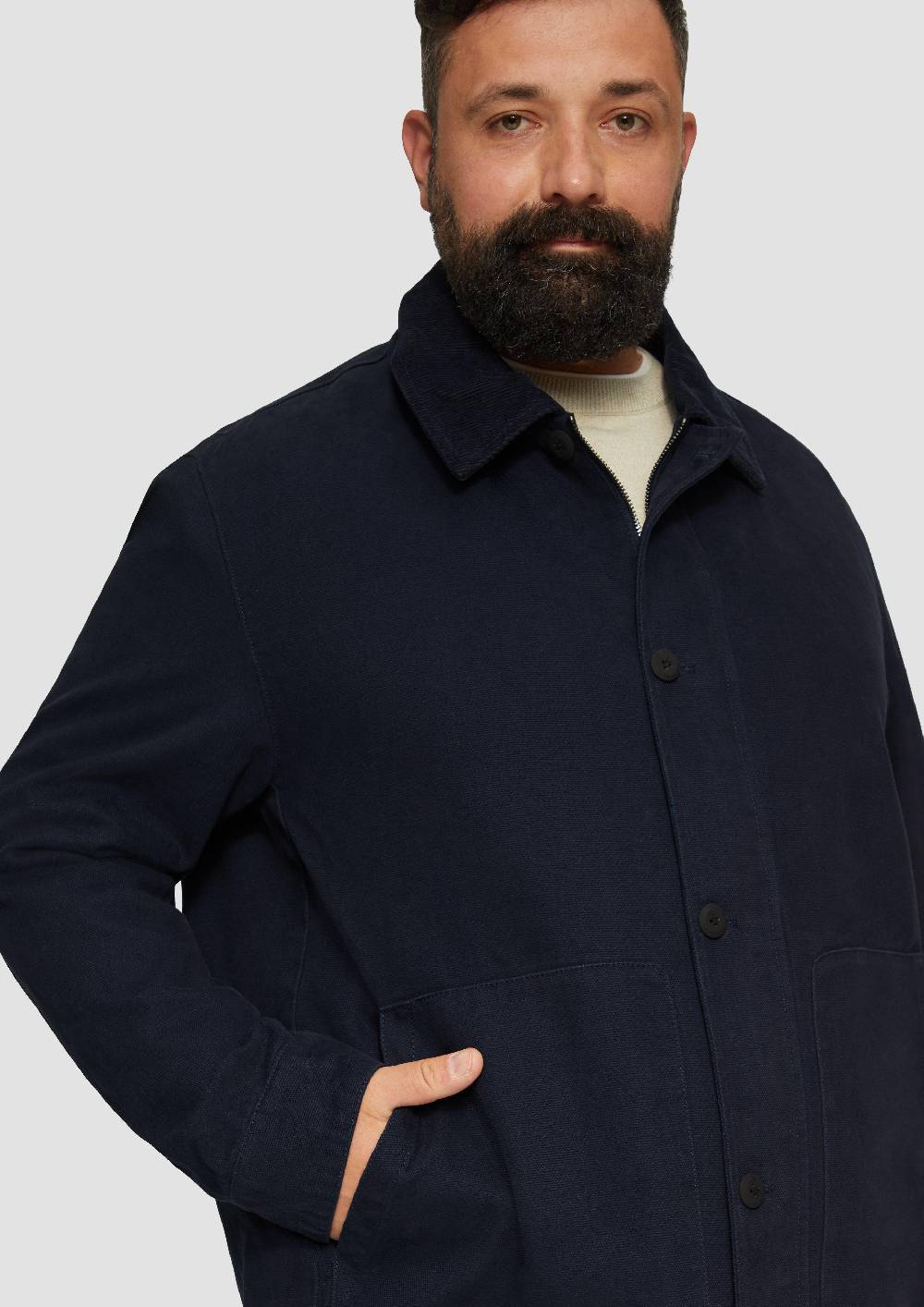 S.Oliver Jacke mit aufgesetzten Taschen im Fabricmix Versandkostenfrei