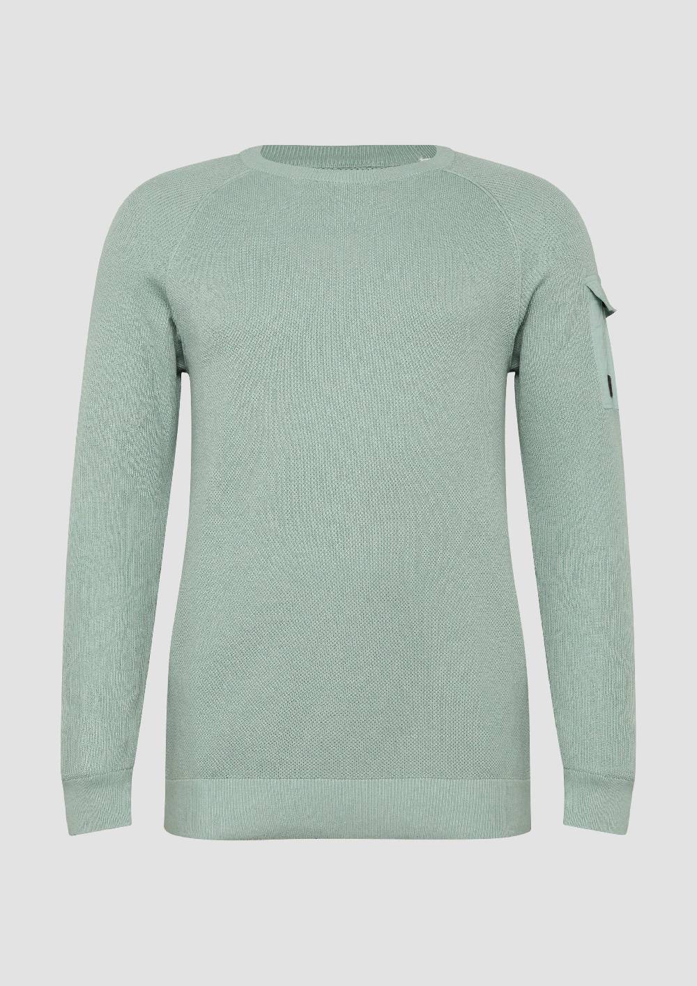 S.Oliver Strickpullover mit aufgesetzter Tasche am Arm Großer Ausverkauf