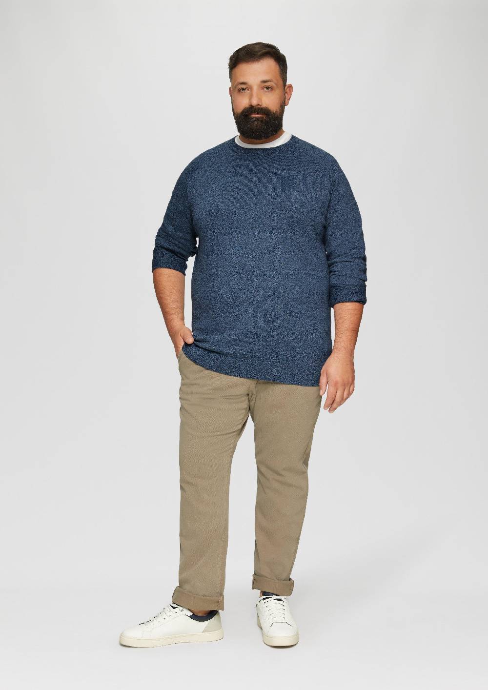 S.Oliver Strickpullover mit Rippbündchen Begrenztes Angebot