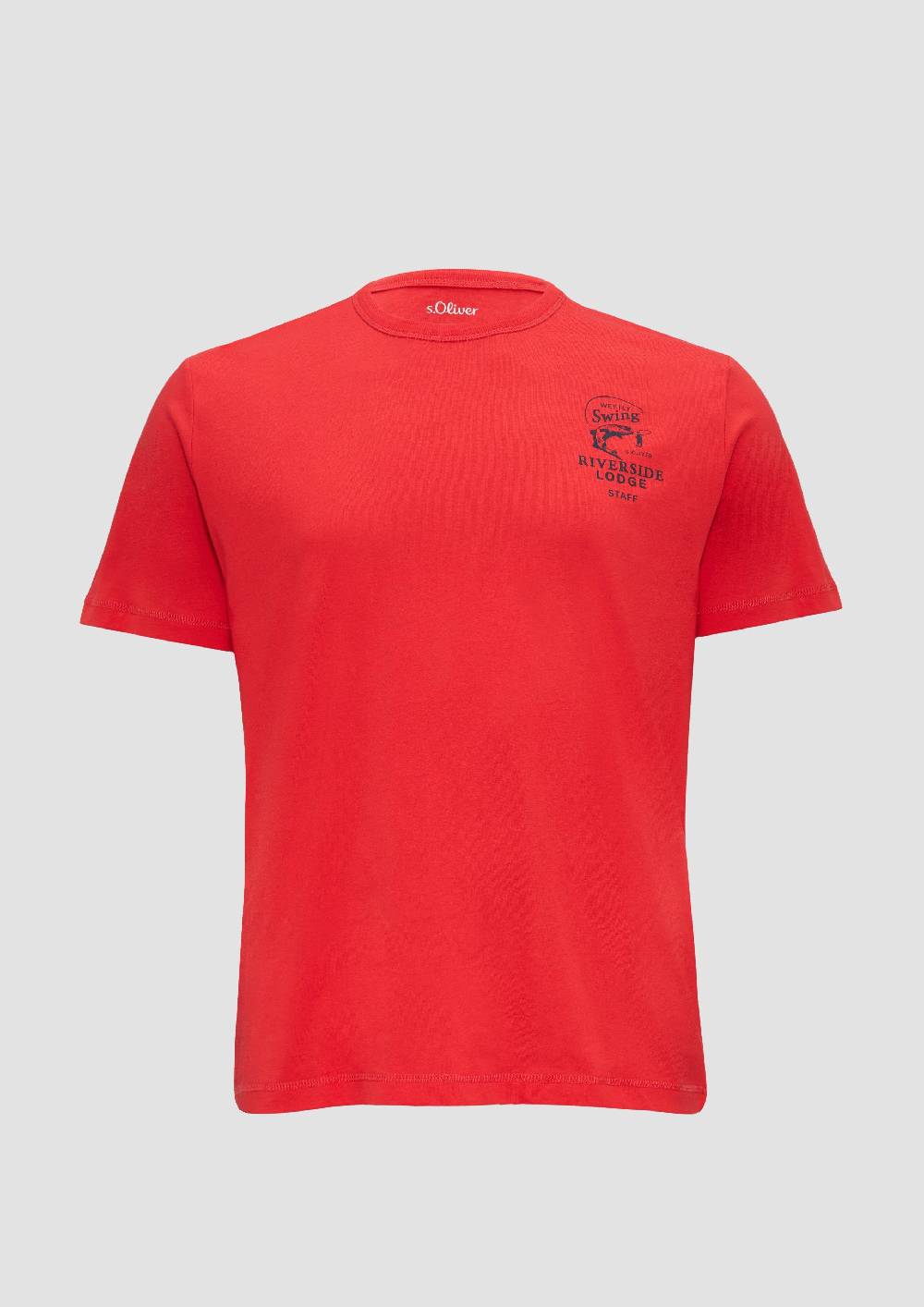 S.Oliver Baumwollshirt mit Frontprint Online Outlet