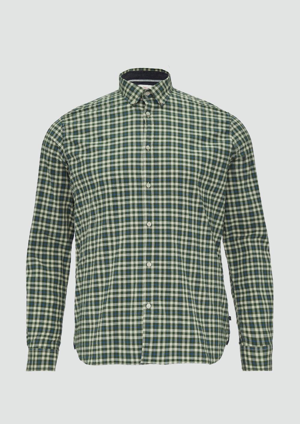 S.Oliver Gemustertes Hemd mit Button-Down-Kragen Saisonale Angebote