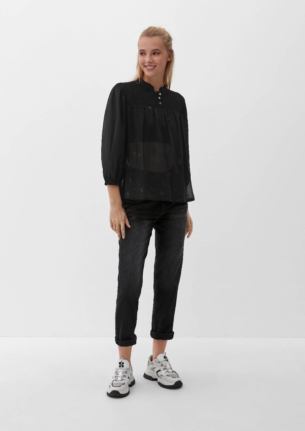 S.Oliver Blusenshirt mit abstraktem Muster Im Verkauf