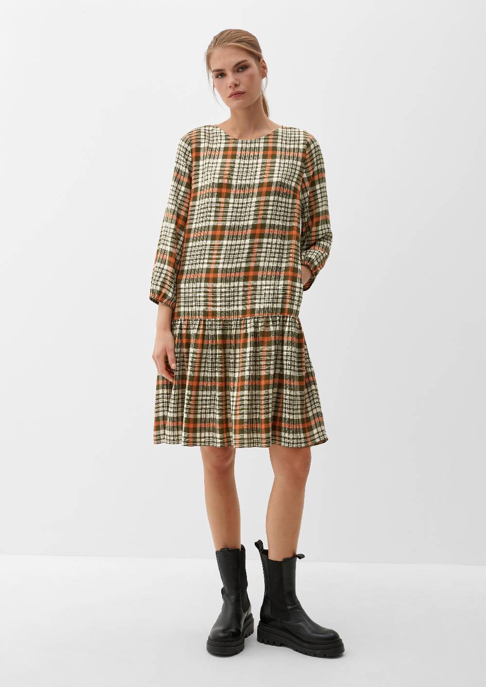 S.Oliver Volantkleid aus Viskosemix Blitzverkäufe