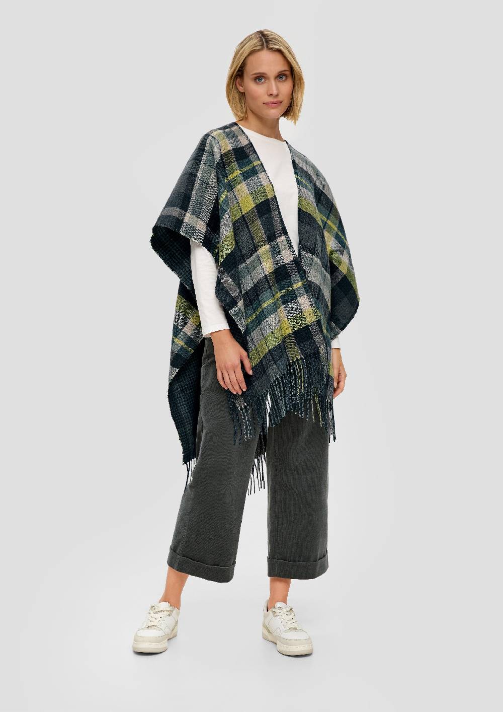 S.Oliver Poncho mit Fransen Fabrik Onlineshop
