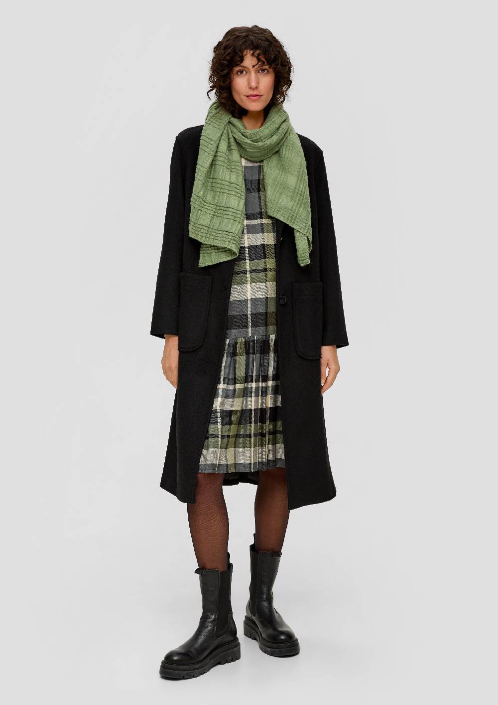 S.Oliver Schal mit Plisseefalten Flash Sale