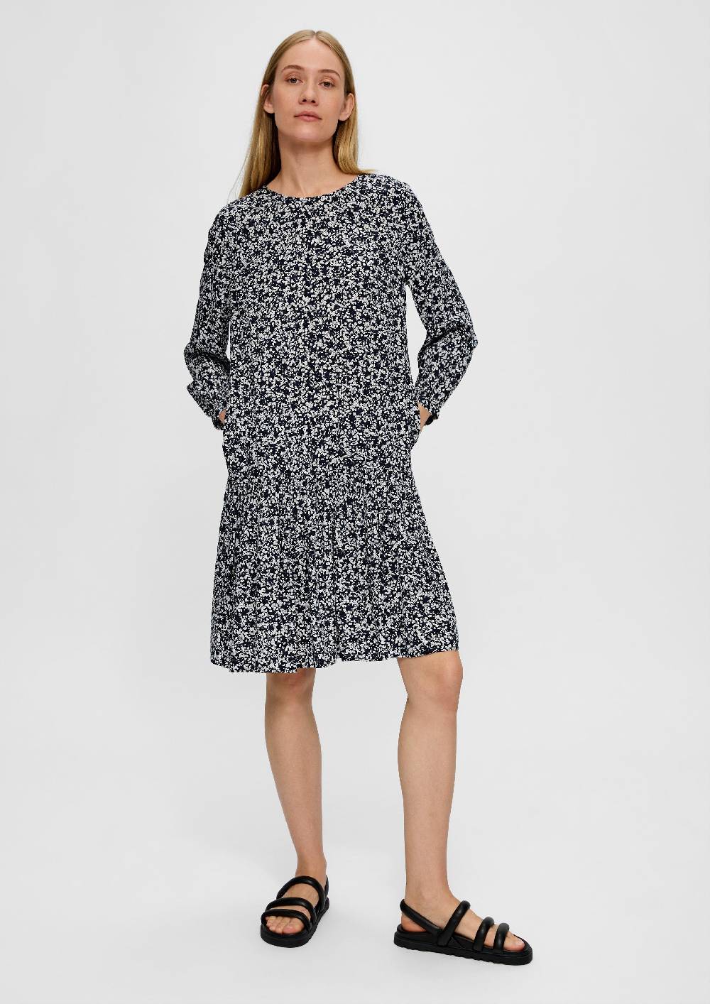 S.Oliver Midikleid aus Viskose Saisonschlussverkauf