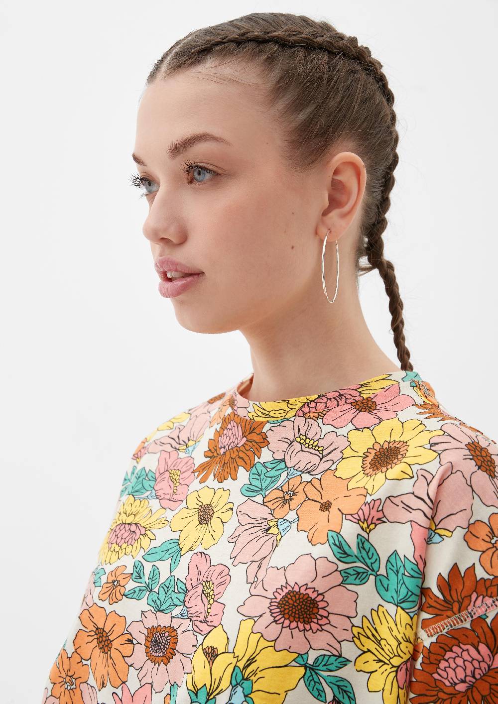 S.Oliver Baumwollshirt mit Allover-Print Tägliche Deals