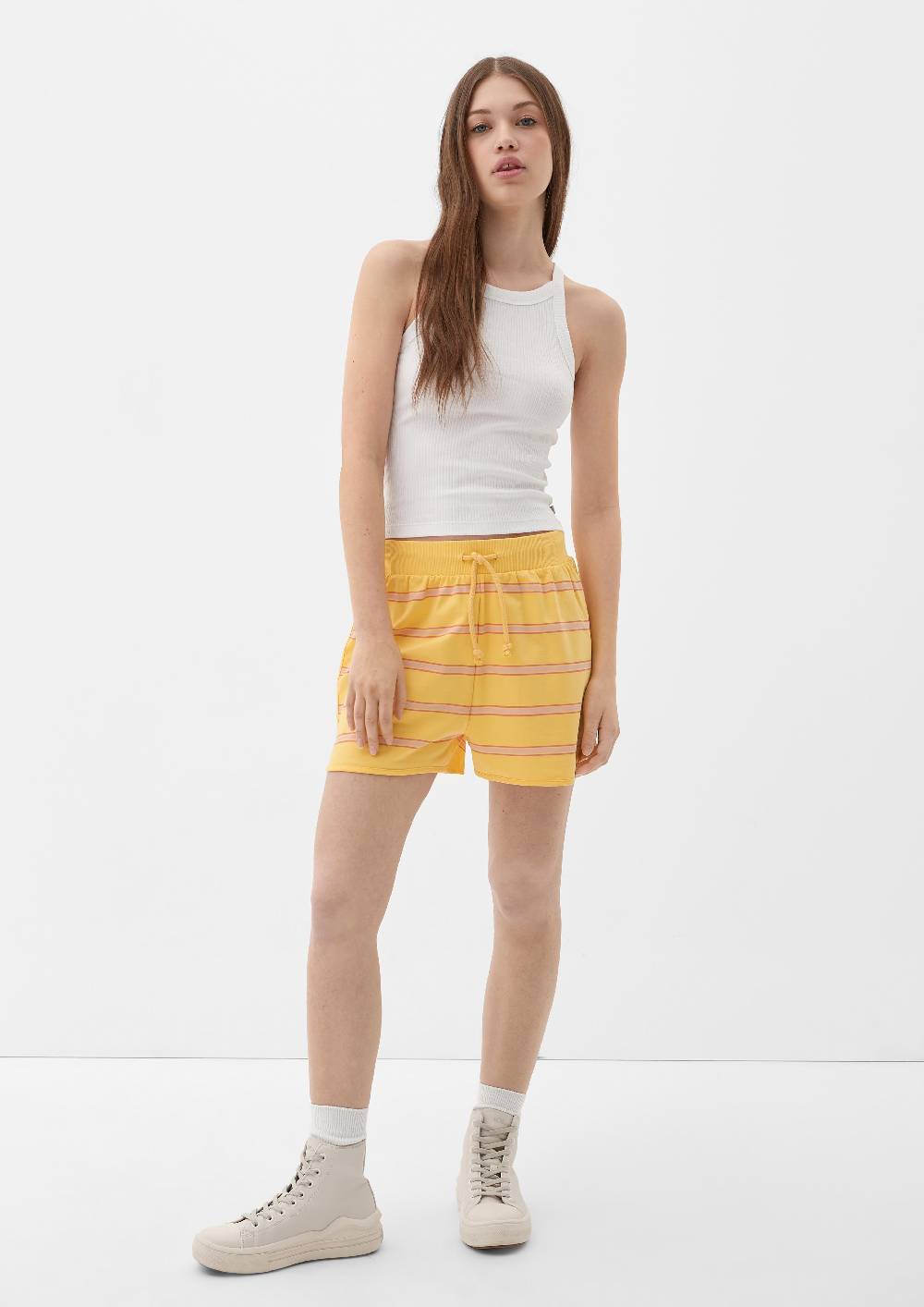 S.Oliver Relaxed: Gestreifte Shorts aus Baumwollstretch VIP-Rabatte