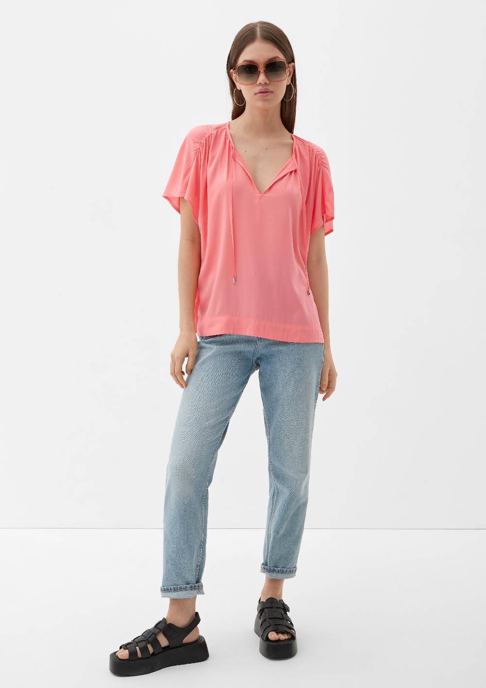 S.Oliver Viskosebluse mit Raffung Wochenangebot