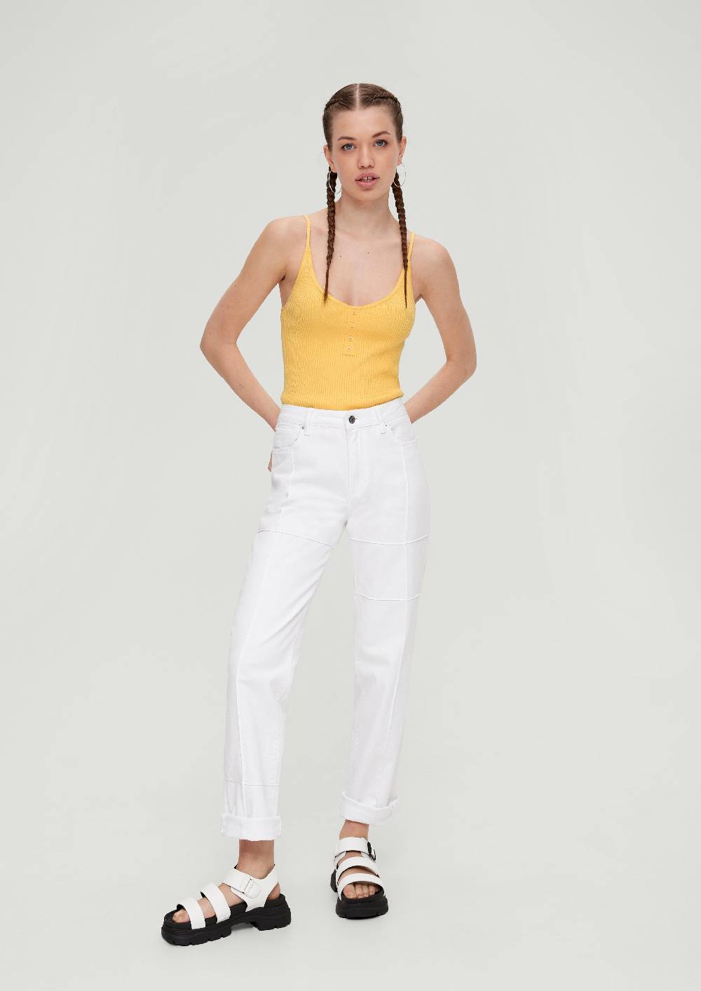 S.Oliver Crop Top aus Viskosemix Kostenlose Rückgabe