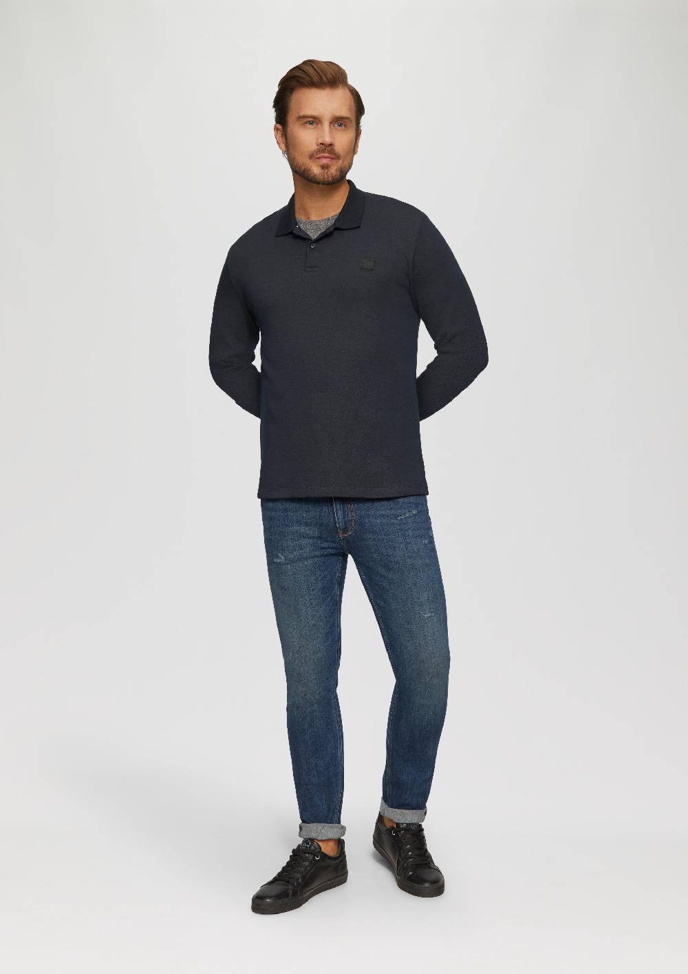 S.Oliver Poloshirt aus zweifarbigem Piqué Bis zu 60% Rabatt