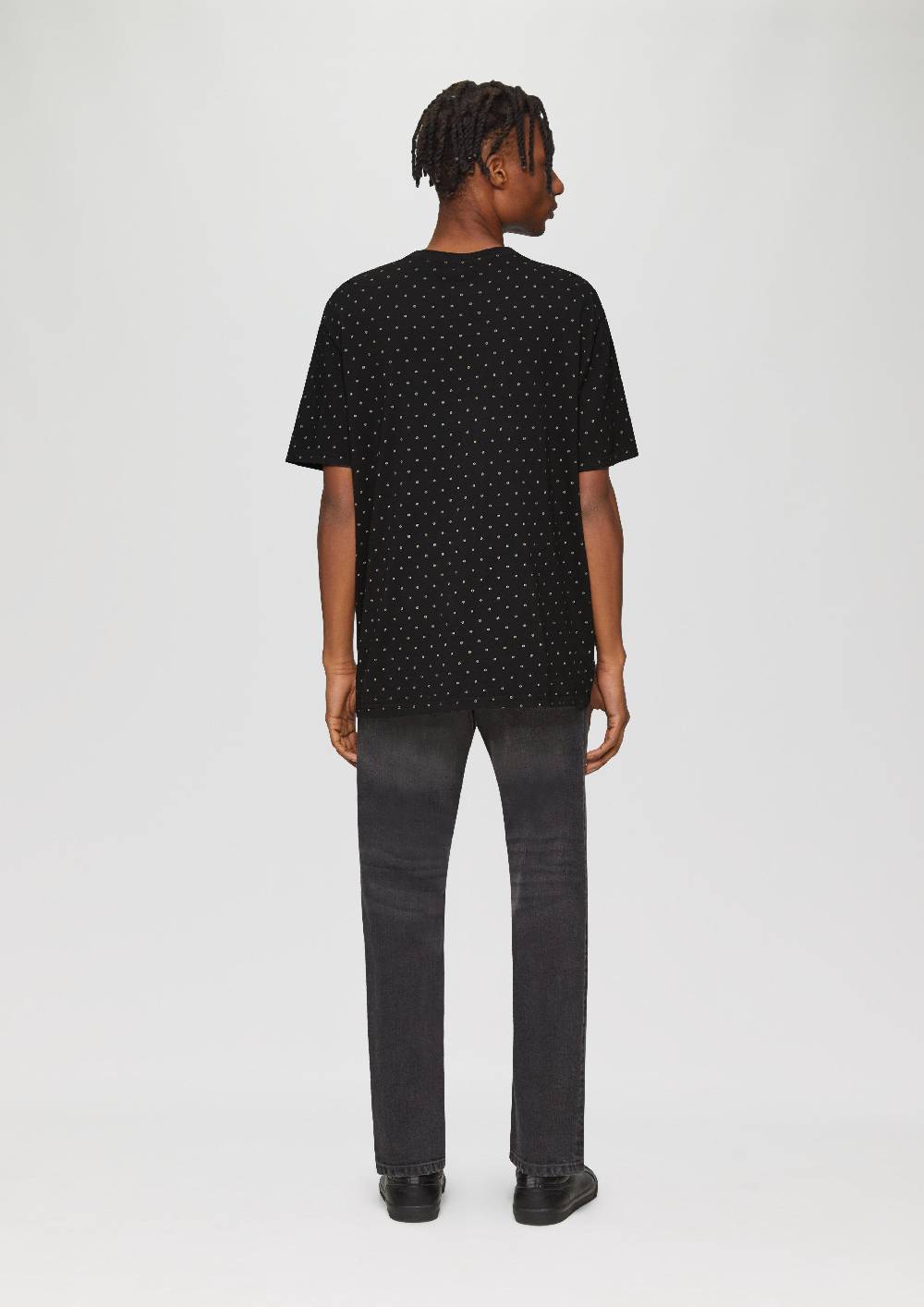 S.Oliver Gewaschenes T-Shirt mit All-over-Print Nur noch ein Tag übrig