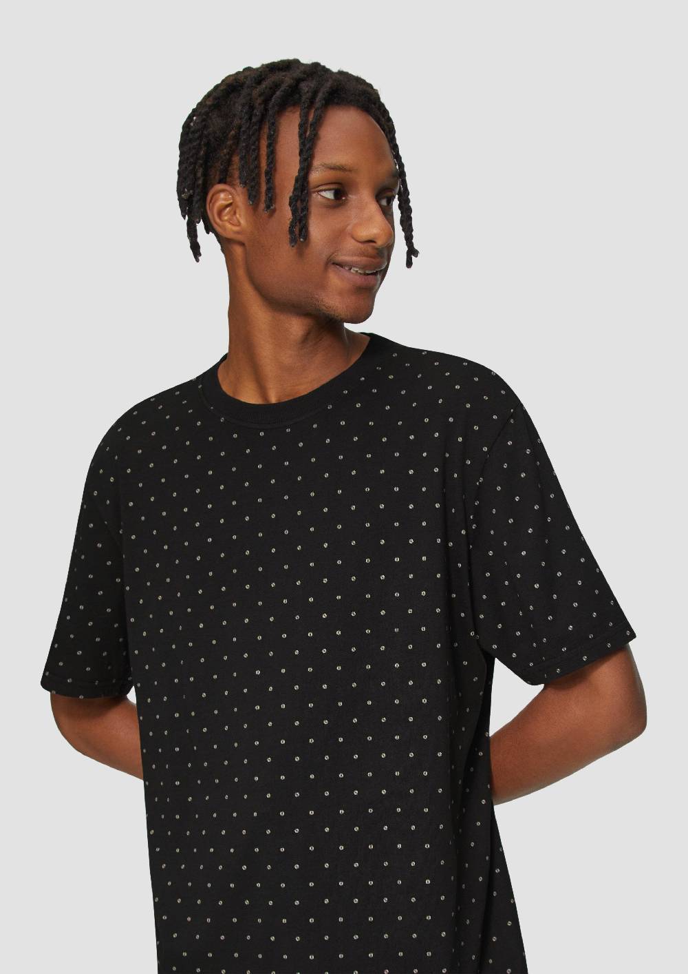 S.Oliver Gewaschenes T-Shirt mit All-over-Print Nur noch ein Tag übrig