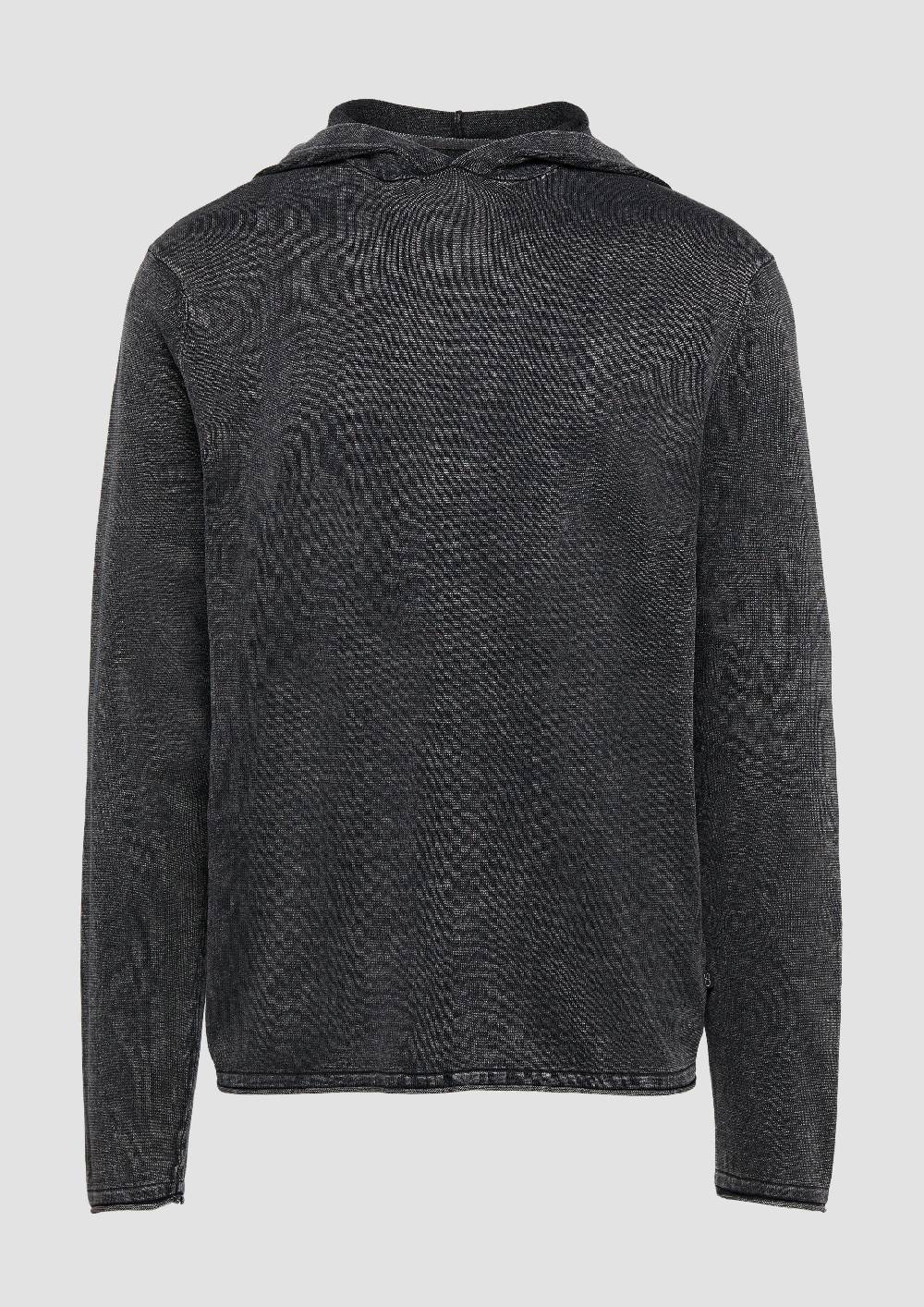S.Oliver Kapuzenpullover aus Feinstrick in gewaschener Optik Super Rabatt
