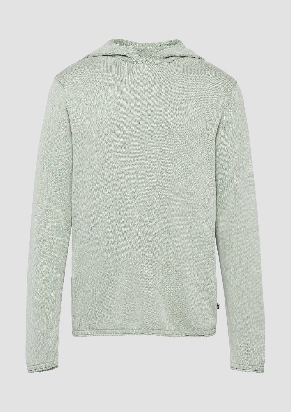 S.Oliver Kapuzenpullover aus Feinstrick in gewaschener Optik 50% Rabatt mit kostenlosem Versand