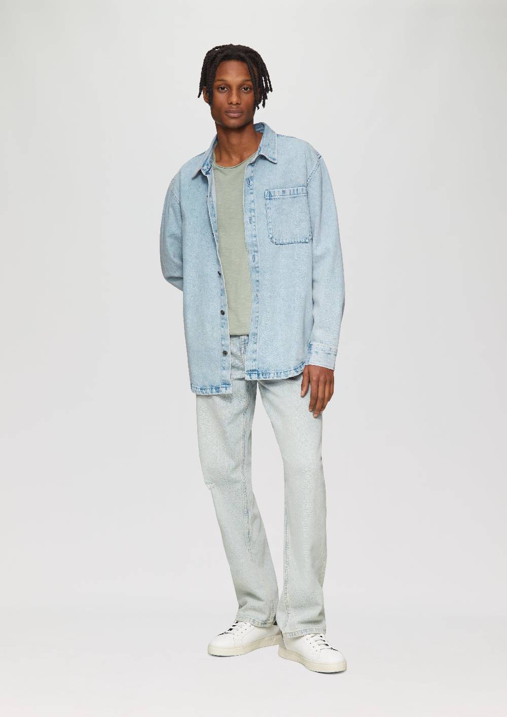 S.Oliver Relaxed Fit: Denim-Hemd aus Baumwolle Kostenloser Versand international