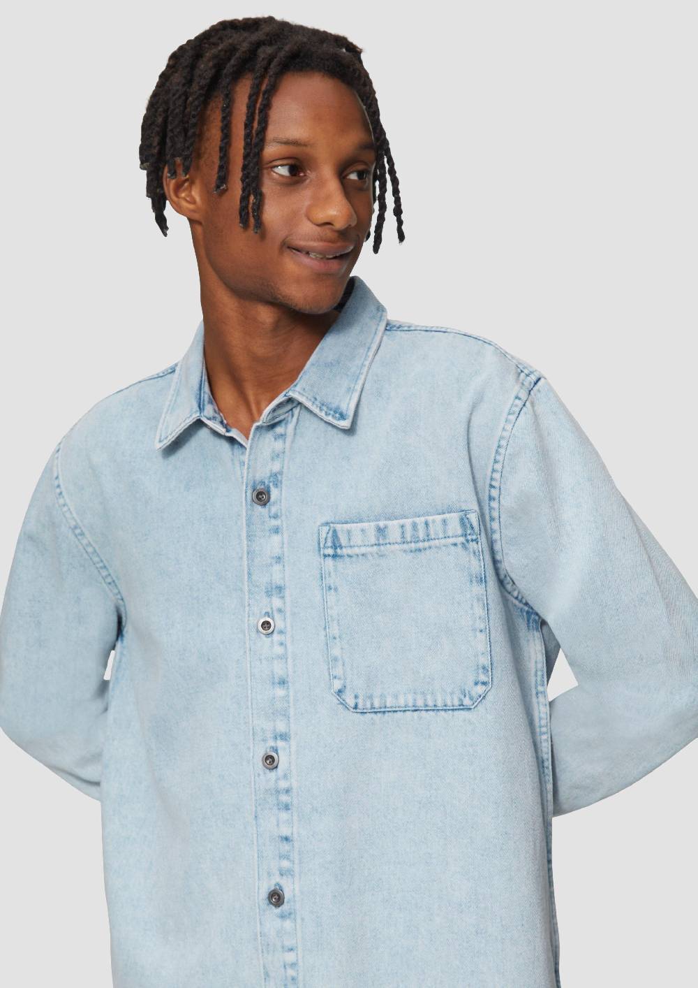 S.Oliver Relaxed Fit: Denim-Hemd aus Baumwolle Kostenloser Versand international