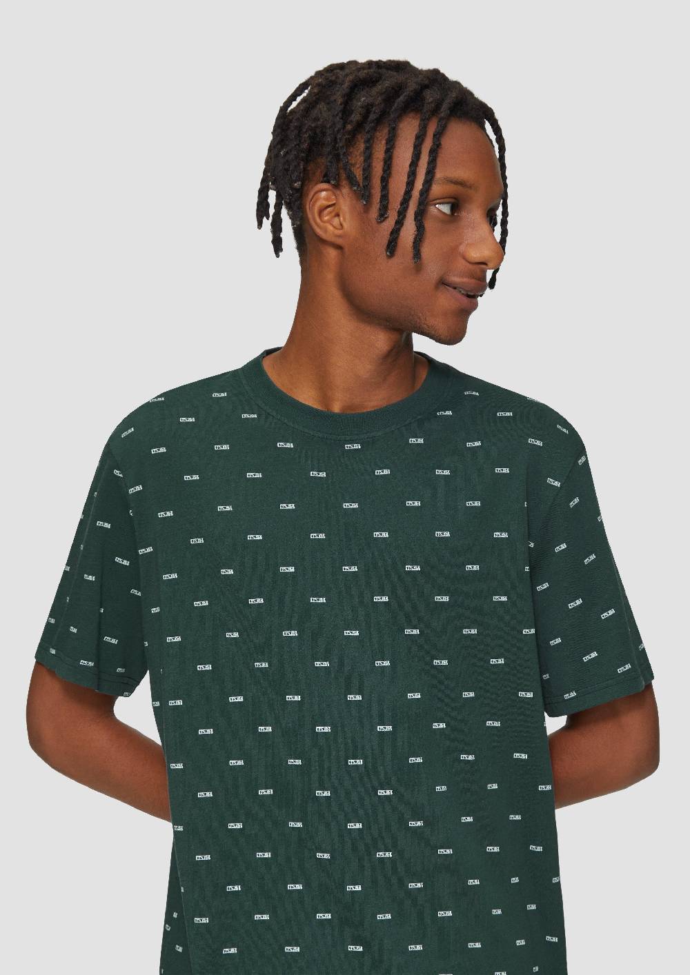 S.Oliver Gewaschenes T-Shirt mit All-over-Print Black Friday Preise